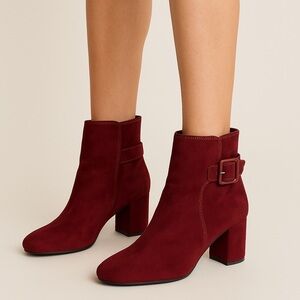 Elegant Burgundy Ankle Boots
